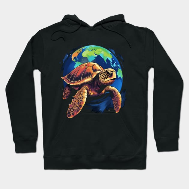 Sea Turtle Earth Day Hoodie by JH Mart